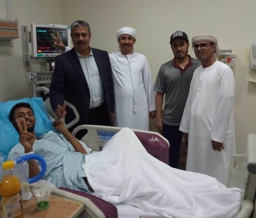 قيادات جنوبية تزور الجريح النوبي في مستشفى زايد العسكري بابوظبي