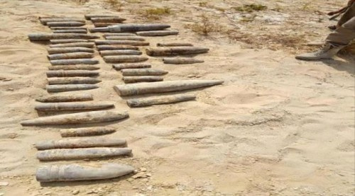 #حضرموت.. العثور على قذائف شديدة الانفجار شرق المكلا