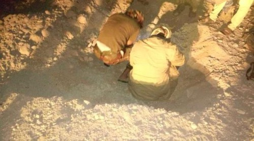 شاهد بـ(الصور).. مكان سقوط صاروخ مليشيا#الحـوثي شمال مدينة #الضـالع