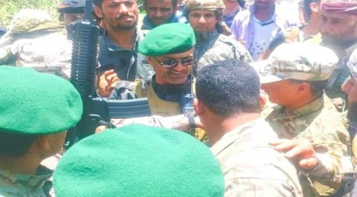 اللواء شلال شائع وقيادات في #التحـالف_العربي يزورون جبهات القتال شمال #الضـالع