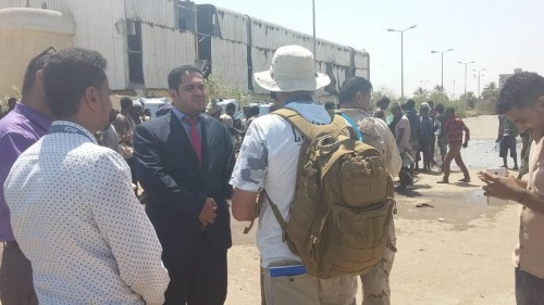 وزير حقوق الإنسان #اليمني يطلع على أوضاع المهاجرين الاثيوبيين في عدن