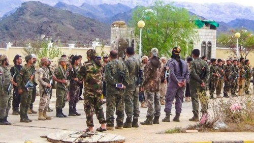 قوات الحزام الامني ب#الضالع تعزز قواتها ب 500 مقاتل متطوع(صور)