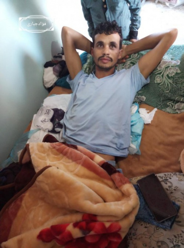 الجريح فيصل العمودي، إصابة بالعمود أفقدته الحركة وأدخلته في حالة نفسية سيئة