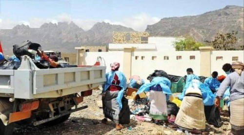 حملة نظافة شاملة بسقطرى بدعم من خليفة الإنسانية