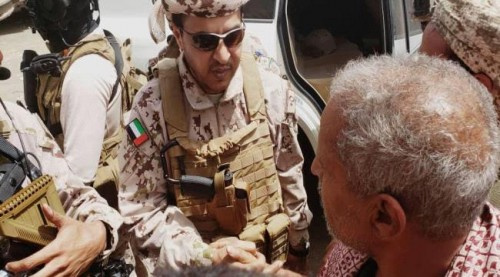 قائد #التحـالف_العربي يعزي في استشهاد القائد مازن يحيى الشوبجي