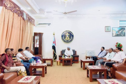 الرئيس الزُبيدي يلتقي رئيس وأعضاء إدارة نادي شعب #حضرموت