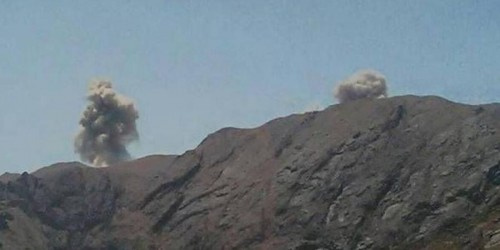 غارات جوية للتحالف على مواقع لمليشيا #الحوثي شمال الضالع