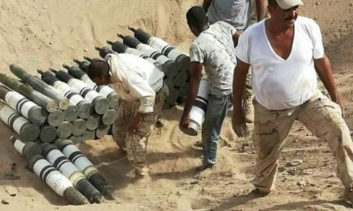 التحالف يتلف كميات كبيرة من القذائف والالغام بـ#العاصمة_عدن