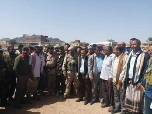 قيادات انتقالي الشعيب تصل مريس على رأس قافلة غذائية لدعم المرابطين في الجبهة شمال #الضالع