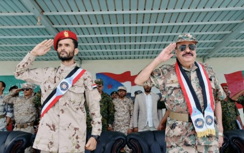 اللواء بن بريك  يشهد تخرج دفعة من المجندين في اللواء الثالث صاعقة