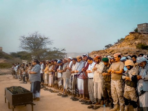 تشييع مهيب للشهيد ناصر البابكري في حبان بشبوة