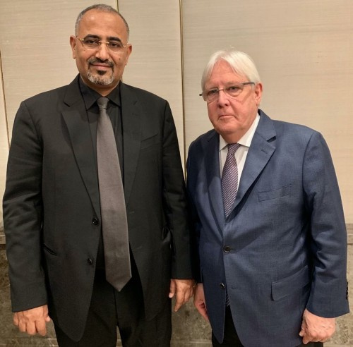 الرئيس الزُبيدي يلتقي المبعوث الأممي الخاص إلى #اليمن مارتن غريفيث