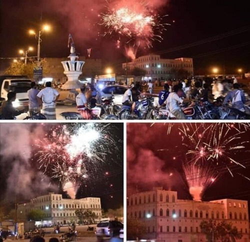 شاهد بـ(الصور).. احتفالات واسعة تشهدها المكلا ومدن #حضرموت بتطهير عدن من الارهابيين