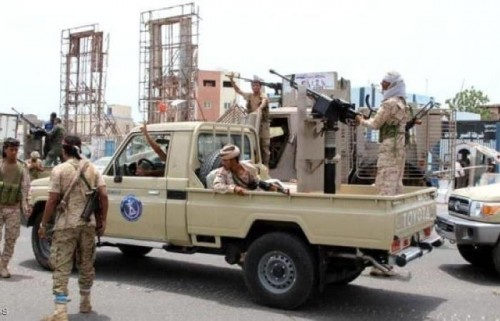 وحدات امنية من قوات الدعم والاسناد تأمن مرافق خدمية بـ#العاصمة_عدن