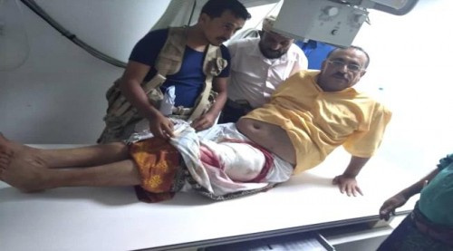 إصابة امين عام محلي لحج برصاص مجاميع إرهابية بـ#العاصمة_عدن