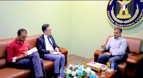 أمين عام الانتقالي يبحث مع نائب مسؤول الشؤون السياسية للمبعوث الأممي التطورات في عدن والجنوب ونتائج حوار جدة