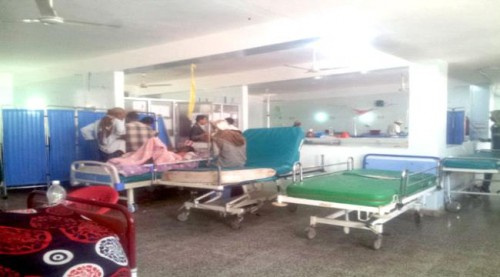 مستشفى النصر بـ#الضـالع: استقبل المستشفى اليوم 82 جريحاً و10 شهداء