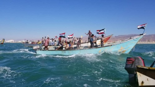 عرض بحري في المهرة احتفالاً بالذكرى الـ56 لثورة أكتوبر برعاية #المجلس_الانتقالي(صور)