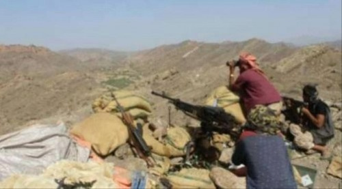 قوات اللواء الخامس دعم وإسناد بجبهة حوامرة ب#تعزتشن هجوما مباغتاً على مواقع مليشيا #الحـوثي