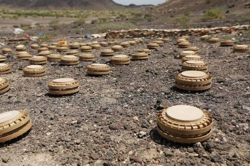 انتزاع أكثر من عشرة آلاف لغم زرعتها المليشيات في شهر