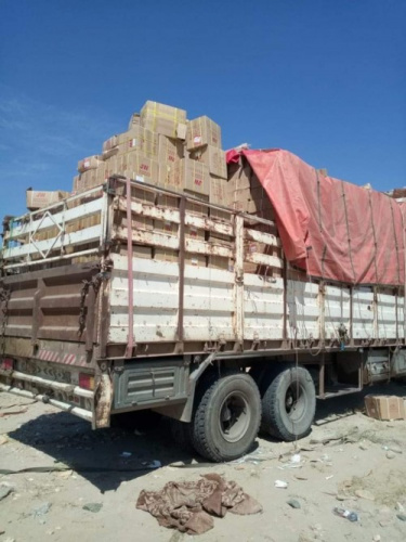 الكتيبة الرابعة تدخل سريع أحور المحفد تضبط شاحنة تحوي مواد محظورة