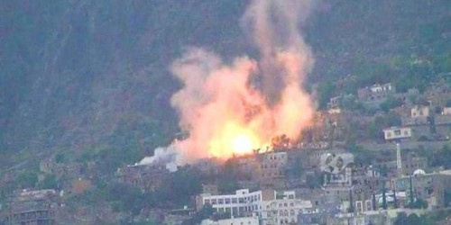 مليشيا #الحوثي تستهدف بالصواريخ قرى قعطبة شمال #الضالع