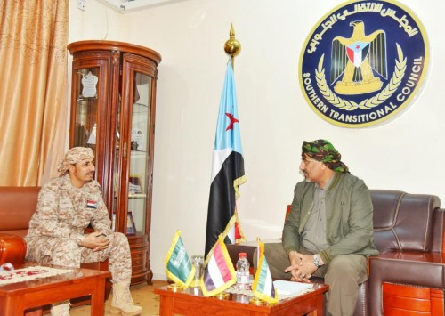 الرئيس الزُبيدي يطّلع من القائد النوبي على مستجدات الأوضاع العسكرية بمحور كرش