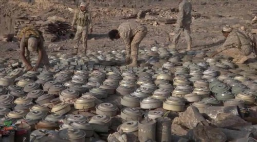 القوات الجنوبية تنتزع 150 لغماً حوثياً في منطقة حجر شمالي #الضالع