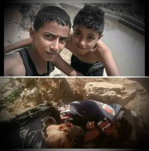 الحوثي "قاتل الأطفال"..عبدالرحمن وحسن..وجع وحزن..!