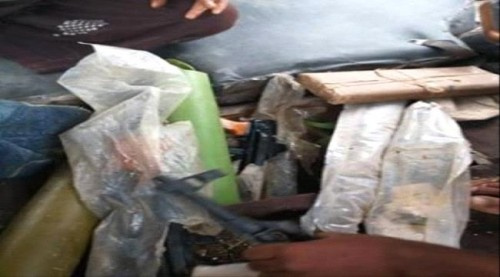 ضبط أسلحة متنوعة شمالي لحج كانت في طريقها للحوثيين