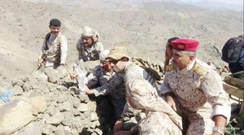 وفد من التحالف بعدن يزور الخطوط الإمامية لجبهات محور كرش