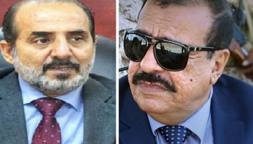اللواء بن بريك يعزي وزير العدل علي هيثم الغريب في وفاة والدته