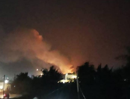 شاهد بـ(الصور) للانفجارات التي هزت مدينة #مأرب قبل قليل