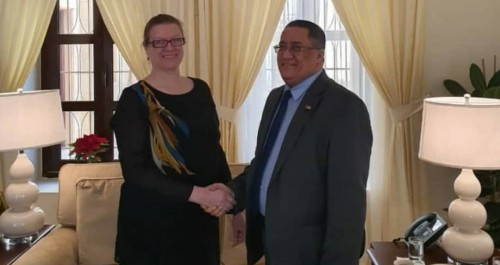 الخبجي يلتقي نائبة السفير الإمريكي لدى اليمن&nbsp;