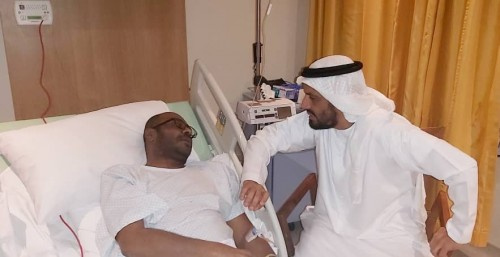 نائب رئيس #المجلس_الانتقالي يطمئن على صحة الكاتب الصحفي هاني مسهور