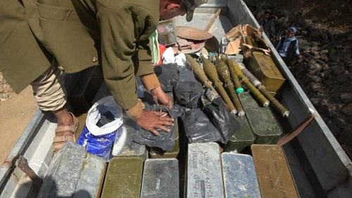 فضيحة.. إحباط عملية تهريب قذائف وأسلحة ثقيلة من داخل تعز إلى الحوثيين