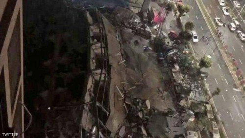 انهيار فندق يستخدم للحجر الصحي للمصابين بكورونا في الصين