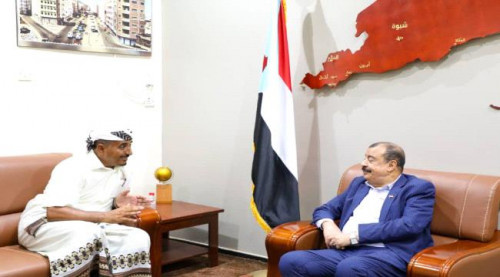 اللواء بن بريك يلتقي وكيل محافظة شبوة الشيخ نـاصر محمد
