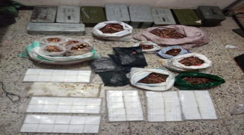 حزام طوق العاصمة عدن يحبط عملية تهريب كميات من الذخائر الحية