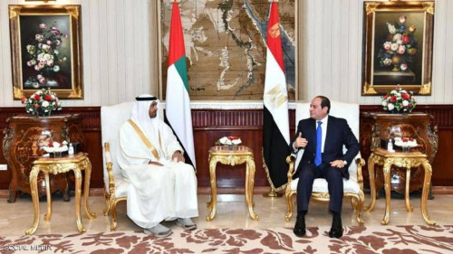 السيسي ومحمد بن زايد يؤكدان على التنسيق لحماية الأمن العربي