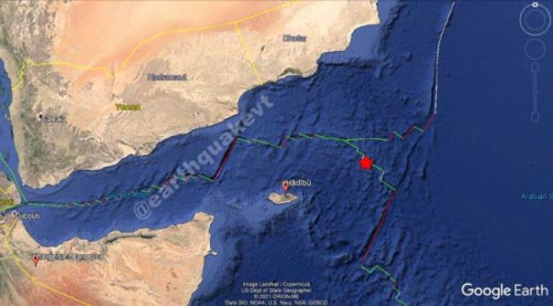 رصد زلزال يضرب جزيرة سقطرى