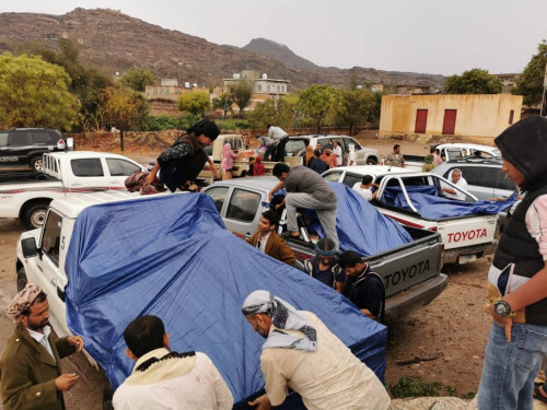 انتقالي الحصين يُسير قافلة إفطار للمرابطين في جبهات القتال على طول الشريط الحدودي للضالع