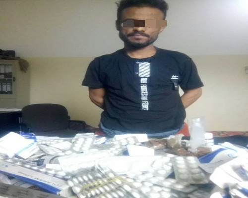 ضبط أخطر مروج للحبوب المخدرة في لحج