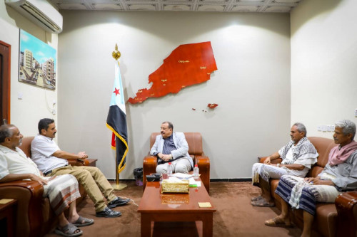 اللواء بن بريك يناقش مع الجبواني الوضع العام بمحافظة شبوة