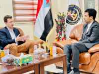 الغيثي يستقبل مدير مكتب المبعوث الخاص للأمين العام للأمم المتحدة في العاصمة عدن