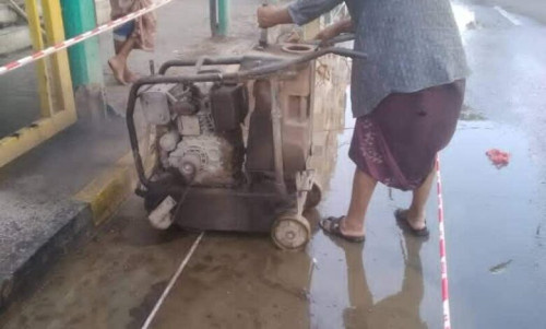 تدشين مشروع إنشاء قنوات تصريف مياه الأمطار بالمعلا