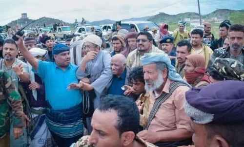 ألوية العمالقة الجنوبية في أبين تشارك في استقبال وتأمين وصول اللواء الركن فيصل رجب
