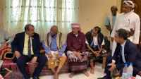 يتقدمهم اللواء بن بريك.. وفد حضرموت يزور اللواء فيصل رجب بمنزله