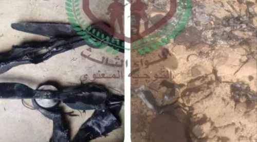 قوات دفاع شبوة تدمر مسيرة حوثية في سماء جبهة الحد