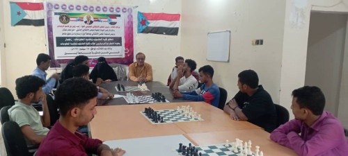 منسقية الانتقالي بكلية الحاسوب بجامعة أبين تنظم بطولة الشطرنج الفردية بين طلاب الكلية